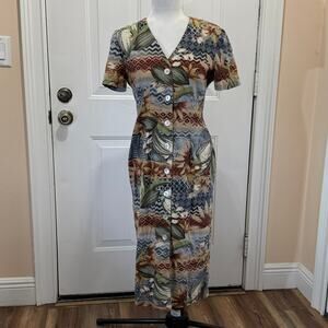 VTG J.S.J. Petites Dress Size tag gone. Est. size petite small see measurements